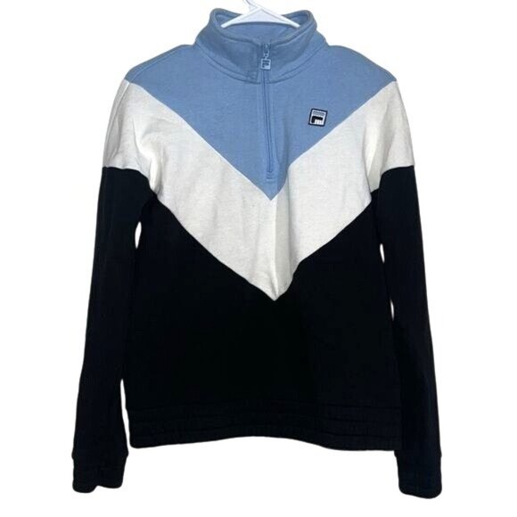 Fila Womens Colorblock Pullover Sweatshirt With 1/4 Zip-Up - Picture 2 of 9